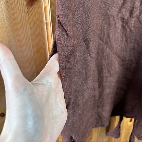 Vitamin A Linen Gigi Romper Women’s Small Brown Sleeveless Resortwear Travel - Picture 8 of 9